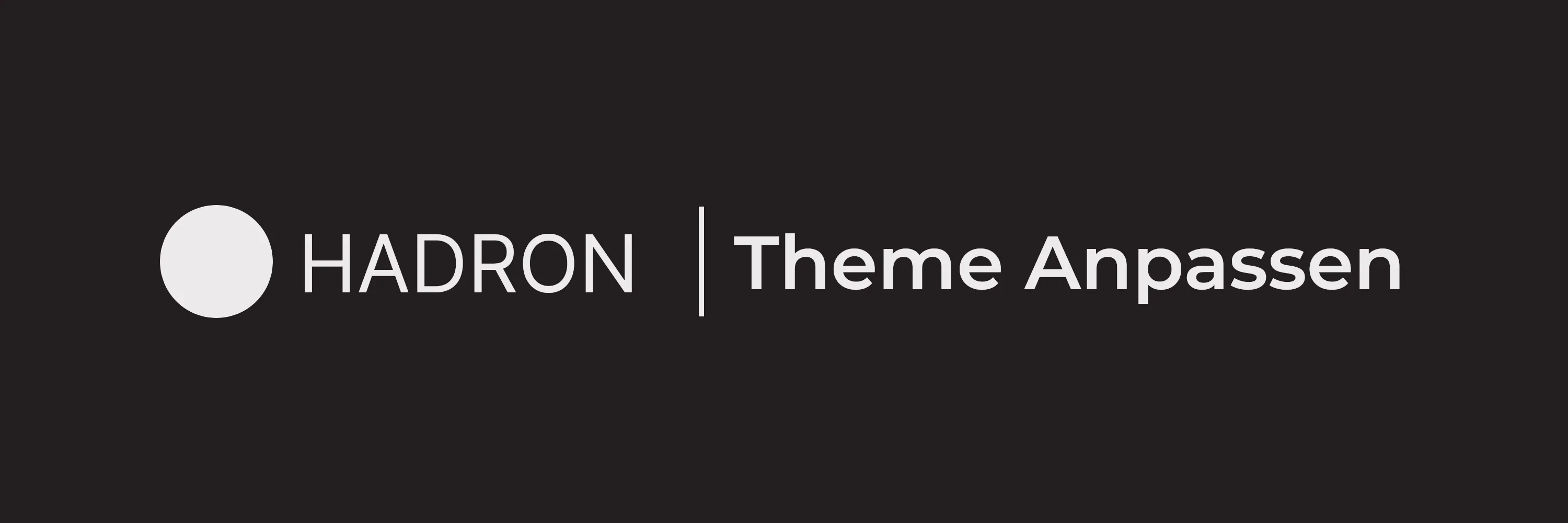 Customization | Hadron Theme